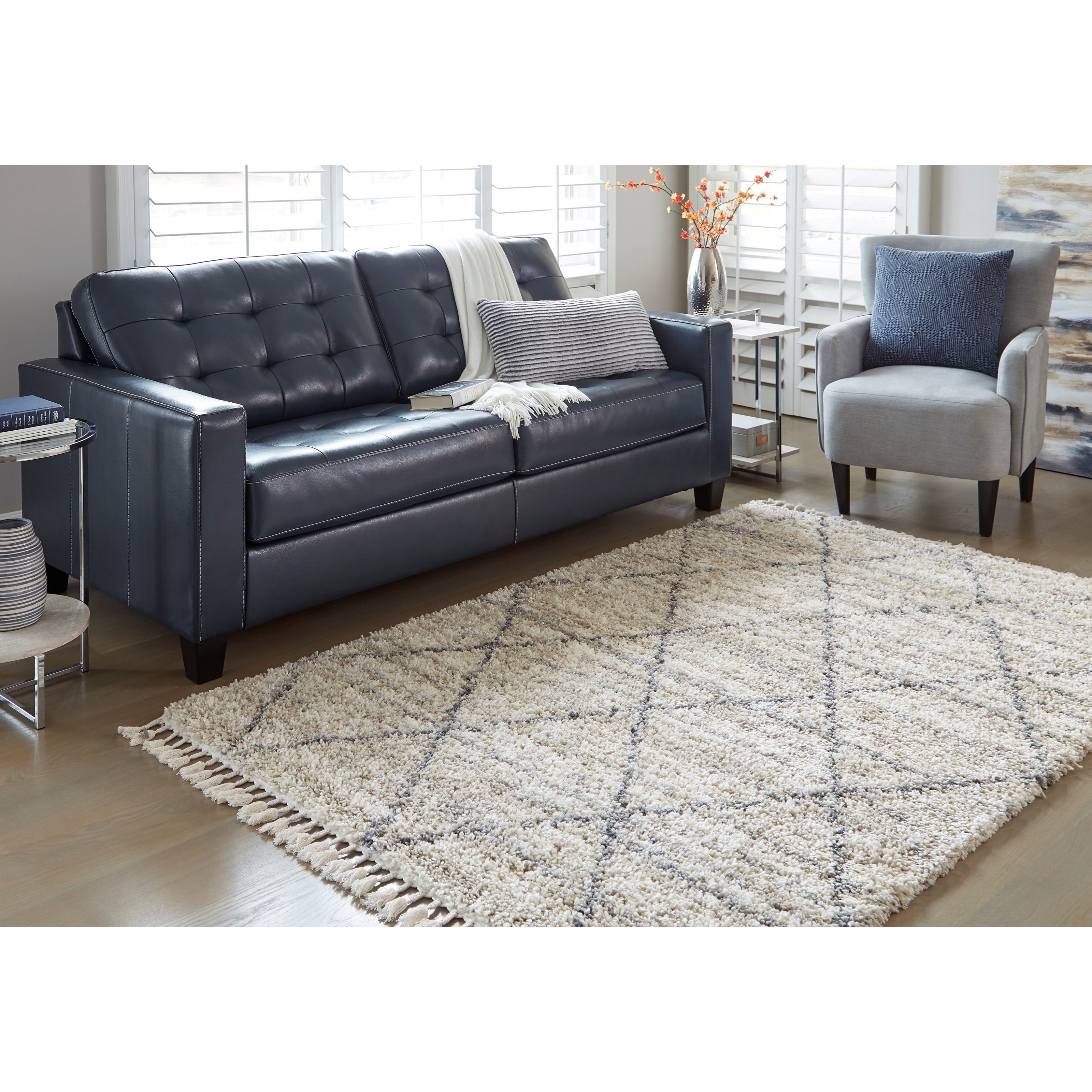 Signature Design by Ashley Casual Area Rugs Abdalah Gray/Cream Large